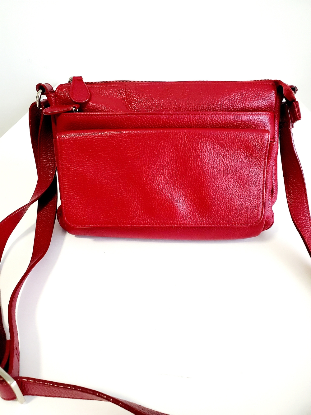 Danier Red Leather Crossbody Bag